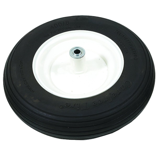 WHEEL-RIBBED, 4.8X4X8, SOLID, WHITE 15.25" x15.3" x6"